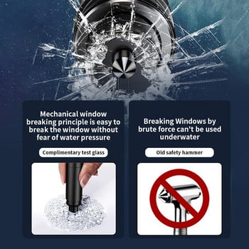 Универсален чук за безопасност на автомобила Автоматичен авариен разбивач на стъклени прозорци Резачка за предпазен колан Животоспасяващ инструмент за авариен автомобил Escape