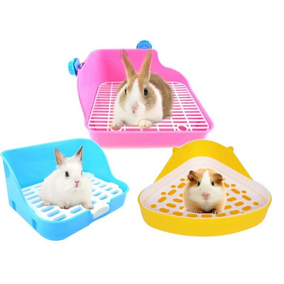 Χάμστερ Pet Cat Rabbit Corner Δίσκοι απορριμμάτων τουαλέτας Καθαρός εσωτερικός δίσκος εκπαίδευσης απορριμμάτων κατοικίδιων για μικρά κατοικίδια ζώα