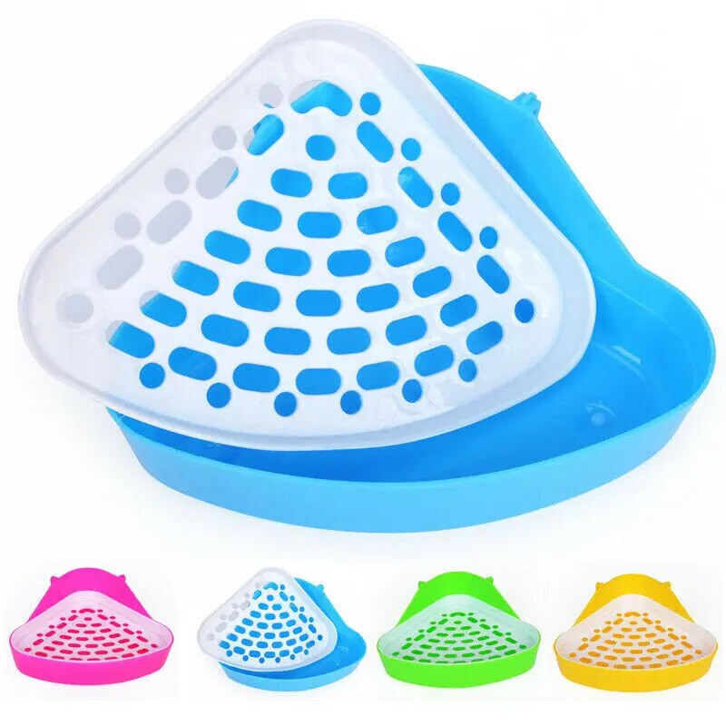 Hörcsög kisállat macska nyúl sarok WC alomtálcák Tiszta beltéri kisállat alomkiképző tálca kisállatoknak