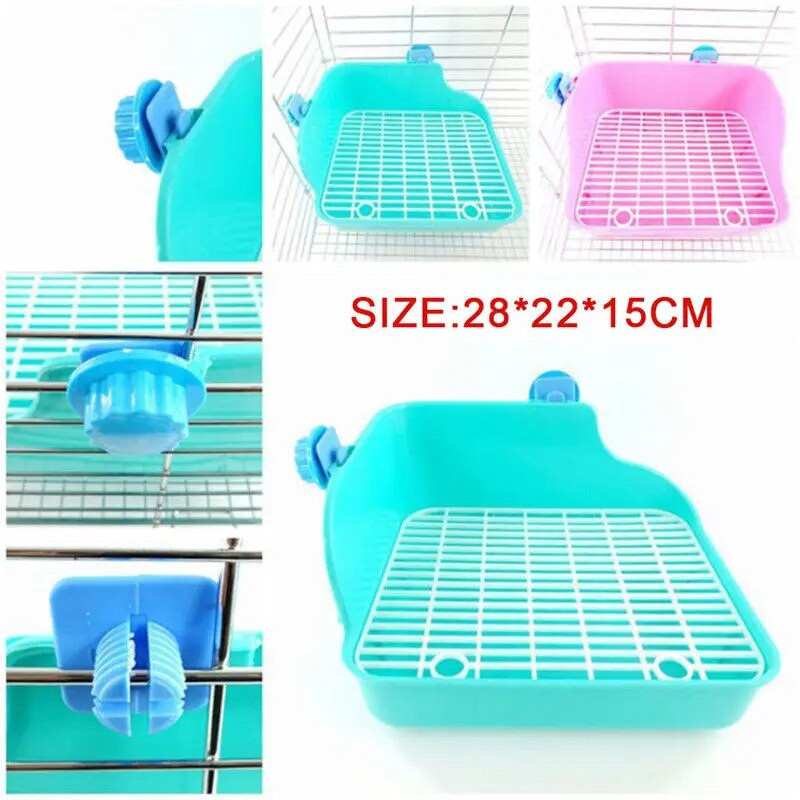 Hörcsög kisállat macska nyúl sarok WC alomtálcák Tiszta beltéri kisállat alomkiképző tálca kisállatoknak