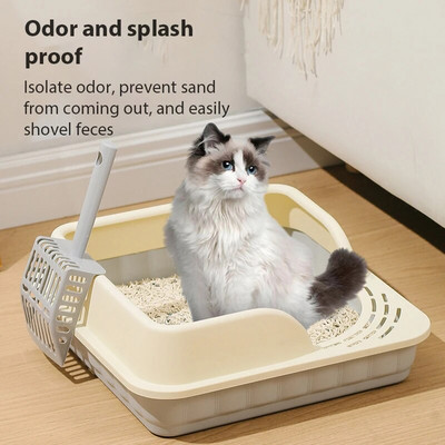 Cat Litter Box Excrement Training Sand Litter Box Cat Dog Tray Pet Toilet Bedpan Splashproof Dog Toilet Pet Supplies