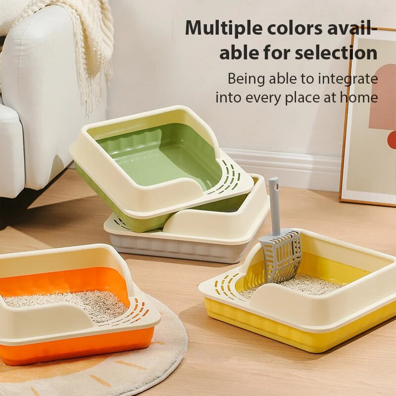 Macskaalom doboz ürülék kiképző homokos alomdoboz macska kutyatálca kisállat-vécé edény fröccsenésálló kutya vécé kisállat kellékek