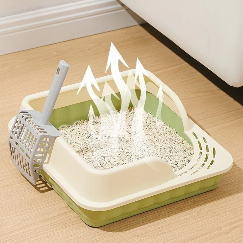 Macskaalom doboz ürülék kiképző homokos alomdoboz macska kutyatálca kisállat-vécé edény fröccsenésálló kutya vécé kisállat kellékek