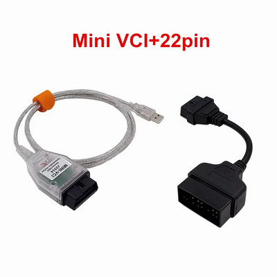 Jauns Mini VCI V18.00.008 priekš-TOYOTA OBD2 automašīnu diagnostikas kabelis Mini VCI J2534 FTDI FT232RL TIS Techstream auto kabeļu savienotāji