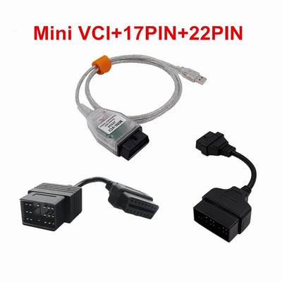 Jauns Mini VCI V18.00.008 priekš-TOYOTA OBD2 automašīnu diagnostikas kabelis Mini VCI J2534 FTDI FT232RL TIS Techstream auto kabeļu savienotāji
