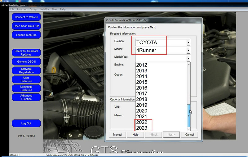 Jauns Mini VCI V18.00.008 priekš-TOYOTA OBD2 automašīnu diagnostikas kabelis Mini VCI J2534 FTDI FT232RL TIS Techstream auto kabeļu savienotāji