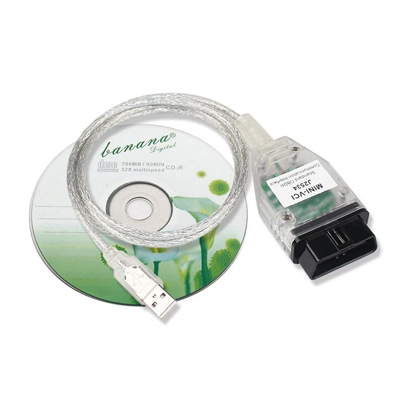 Jauns Mini VCI V18.00.008 priekš-TOYOTA OBD2 automašīnu diagnostikas kabelis Mini VCI J2534 FTDI FT232RL TIS Techstream auto kabeļu savienotāji