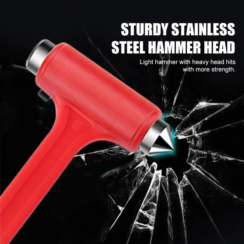 Mini gyvybę gelbstintis pabėgimo avarinis saugos plaktukas 2 viename automobilio saugos plaktukas, saugos diržo pjoviklis, lango stiklo daužiklis, automobilio gelbėjimo įrankis