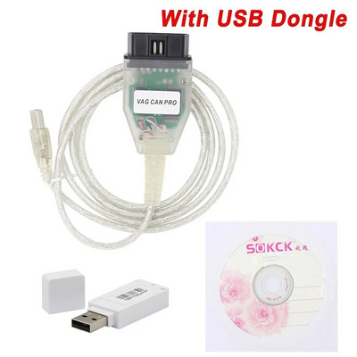 Uus VAG CAN PRO V5.5.1 koos FTDI FT245RL VCP OBD2 diagnostikaliidesega USB-kaabli tugi Can Bus UDS K Line Töötab AUDI/VW jaoks