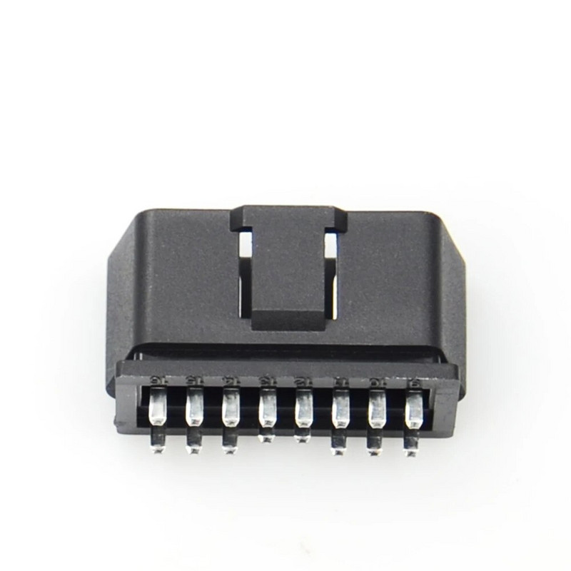 16 tűs autó fekete női csatlakozó OBD2 vezeték aljzatok obd adapter diagnosztikai eszköz csatlakozó dugó OBD ingyenes szállítás