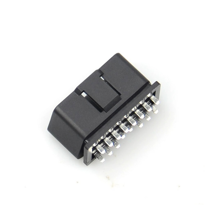 16 tűs autó fekete női csatlakozó OBD2 vezeték aljzatok obd adapter diagnosztikai eszköz csatlakozó dugó OBD ingyenes szállítás