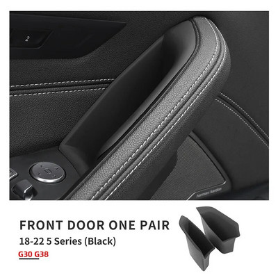 Automašīnas durvju roktura glabāšanas kastes roku balstu aizsargpaliktnis Auto salona organizatora piederumi BMW 5 sērijas G30 G38 stūrei kreisajā pusē