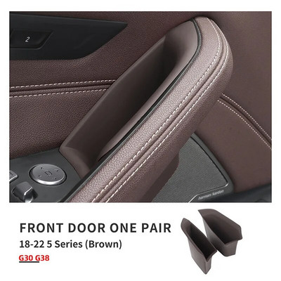 Automašīnas durvju roktura glabāšanas kastes roku balstu aizsargpaliktnis Auto salona organizatora piederumi BMW 5 sērijas G30 G38 stūrei kreisajā pusē