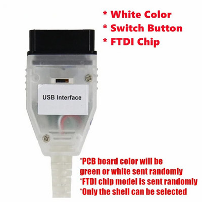 Priekš BMW INPA Jauni USB kabeļi priekš bmw K+DCAN USB interfeisa diagnostikas rīks priekš BMW E46 K+CAN K CAN FTDI FT232 Chip OBD2 Scanner