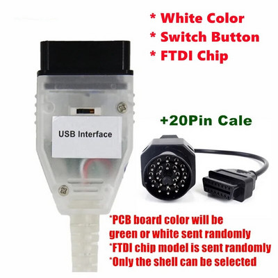 Priekš BMW INPA Jauni USB kabeļi priekš bmw K+DCAN USB interfeisa diagnostikas rīks priekš BMW E46 K+CAN K CAN FTDI FT232 Chip OBD2 Scanner