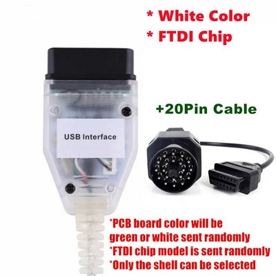 Priekš BMW INPA Jauni USB kabeļi priekš bmw K+DCAN USB interfeisa diagnostikas rīks priekš BMW E46 K+CAN K CAN FTDI FT232 Chip OBD2 Scanner