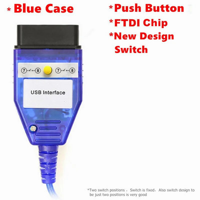 Priekš BMW INPA Jauni USB kabeļi priekš bmw K+DCAN USB interfeisa diagnostikas rīks priekš BMW E46 K+CAN K CAN FTDI FT232 Chip OBD2 Scanner