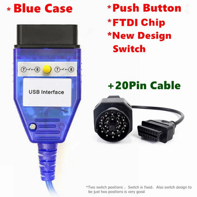 Priekš BMW INPA Jauni USB kabeļi priekš bmw K+DCAN USB interfeisa diagnostikas rīks priekš BMW E46 K+CAN K CAN FTDI FT232 Chip OBD2 Scanner