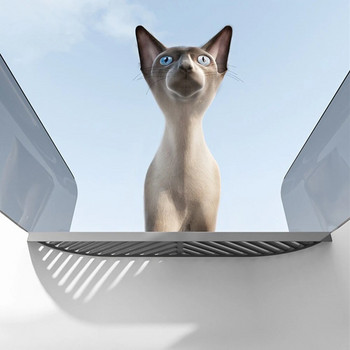 Ημι-κλειστό μεγάλο κουτί απορριμμάτων SplashproofCat Toilet Cat Supplies Γάτα Κρεβατοθήκη Κλειστό Sandbox για το Sandbox της γάτας Domestic Cat