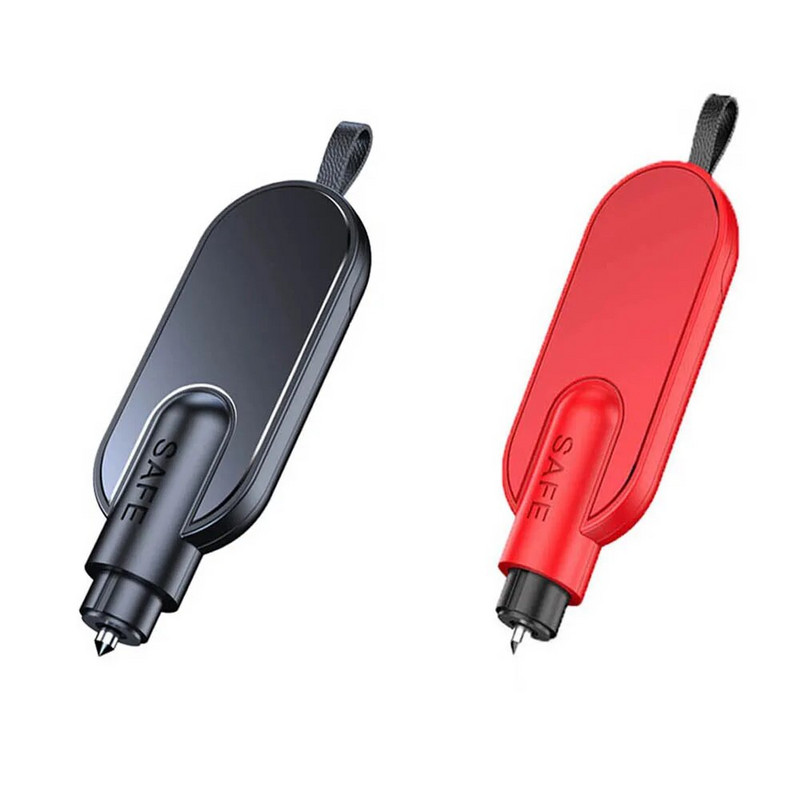 Automašīnas drošības āmurs dzīvības glābšanas drošības jostas griezējs, logu stikla rīks, automašīnas atslēgas aksesuāri, rotājumi, dekorēšana