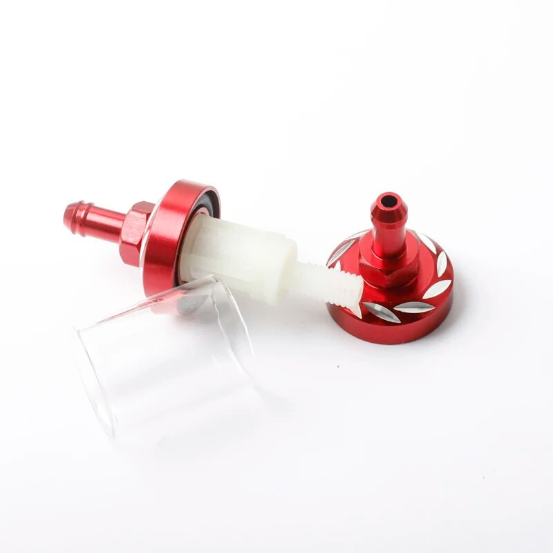 8 mm mootorratta sisemine kütusefilter bensiinifiltrid + 40 cm bensiini kütusetoru voolik + 4 klambriga mototõukeratas