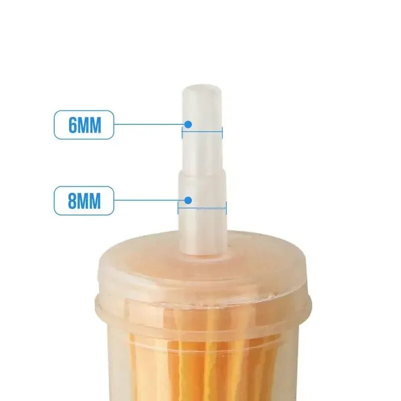 1-6 gab. Automašīnu benzīna eļļas filtru caurules Universāls iekšējais gāzes degvielas filtrs maza dzinēja zāles pļāvējam Motociklu piederumiem 6MM-8MM