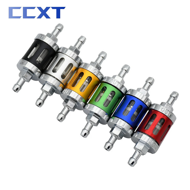 8mm/0,31" CNC stikla motocikla gāzes degvielas benzīna eļļas filtrs ATV KTM Honda Kawasaki Husqvarna Yamaha Suzuki universālajām daļām