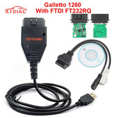 Galleto 1260 EOBD/OBD2/OBDII ECU Flasher 1260 ECU kiibi häälestamine FTDI kiibi Galletto 1260 diagnostikaliidese 1260 häälestustööriistaga