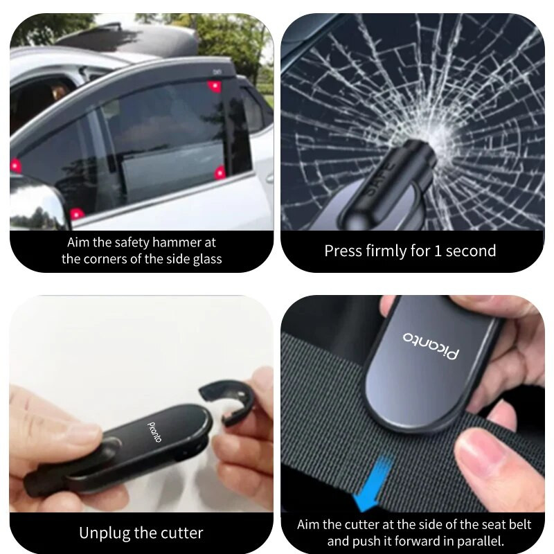 Automašīnas mini drošības āmura logu lauzēja avārijas glābšanas komplekts priekš KIA Venga Sedona Forte Stonic Picanto Sorento Stinger