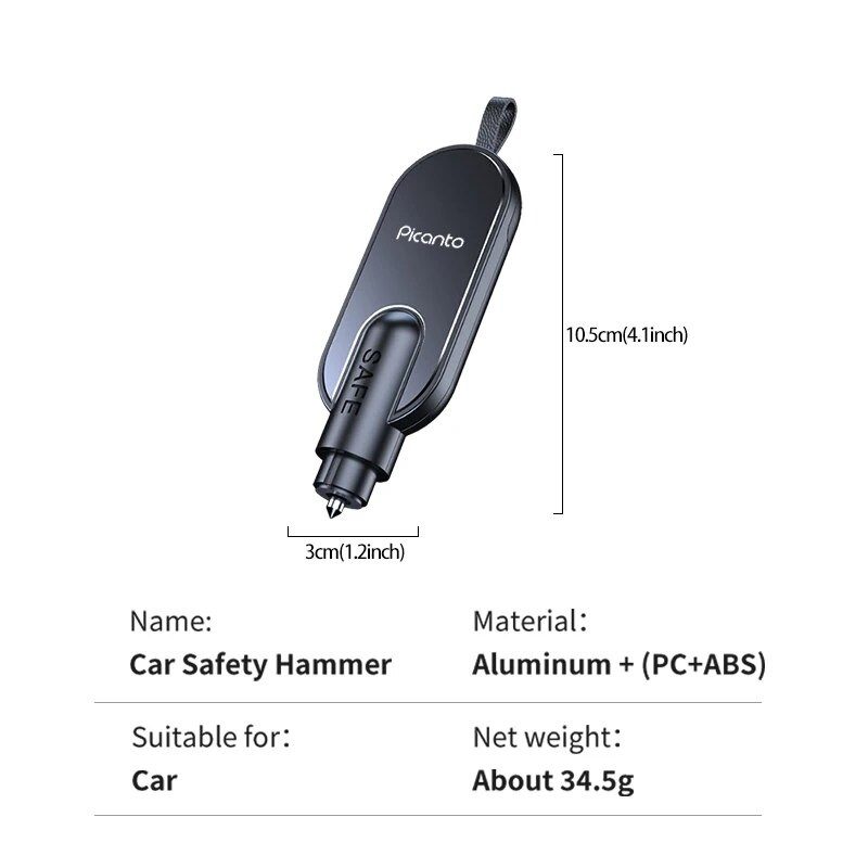 Automašīnas mini drošības āmura logu lauzēja avārijas glābšanas komplekts priekš KIA Venga Sedona Forte Stonic Picanto Sorento Stinger
