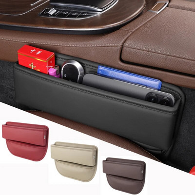 1PC Δερμάτινο Car Organizer Box Κάθισμα αυτοκινήτου με σχισμή κενό τσέπη Πολυλειτουργικό κάθισμα οδηγού Θήκη αποθήκευσης αυτοκινήτου Εσωτερικά αξεσουάρ αυτοκινήτου