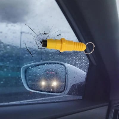 Hot Safety Hammer Car Hanging Accessories Ornaments Decoration Key Chain Life Saving Seat Belt Cutter Break Window Glass