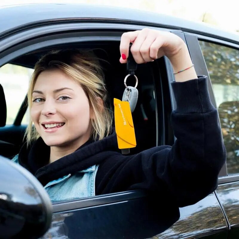 Automašīnas drošības āmurs Automašīnas mini drošības āmurs logu lauzējs Glābšanas drošības rīku komplekts vadītājiem un pasažieriem Auto Escape Survival
