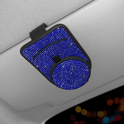 Moodne Blingi päikeseprillide hoidik, nahast auto päikeseprillide hoidja prillide hoidja piletikaardi klamber Automaatne visiiri korraldaja Auto Essentials