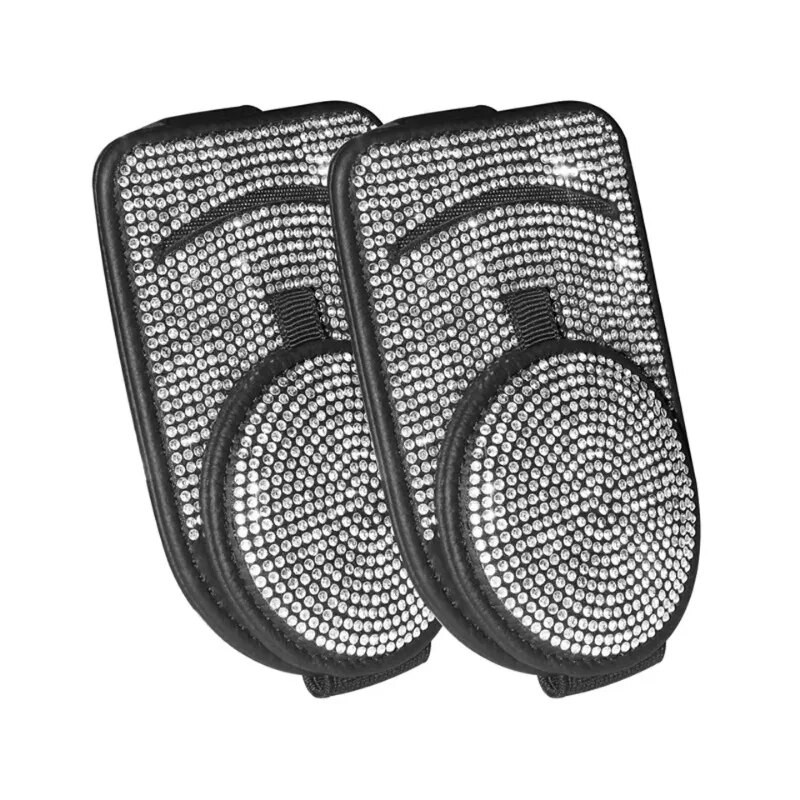 Modes Bling saulesbriļļu turētājs, ādas auto saulesbriļļu turētājs, biļešu kartes skava, automātiskā viziera organizators, automašīnai nepieciešamās preces