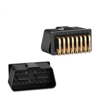 OBDII 16 pin Car Auto Diagnostic Cable Adapter J1962 12V 24V OBD2 Αρσενικό βύσμα ορθή γωνία 90 μοιρών Χρυσή επιμετάλλωση καρφίτσα