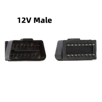 12V 24V ELM327 OBD2 savienotāja vāciņš ar korpusu J1962m spraudnis ar korpusu 16 kontaktu vīrišķais savienotājs DIY Tool Two ar atvērtu