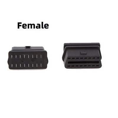 12V 24V ELM327 OBD2 savienotāja vāciņš ar korpusu J1962m spraudnis ar korpusu 16 kontaktu vīrišķais savienotājs DIY Tool Two ar atvērtu