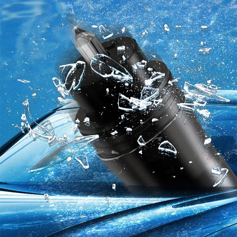 2 in1 Auto drošības āmurs Metāla logu lauzējs Dzīvības glābšanas āmurs Iebūvēts drošības jostas griešanas nazis Automašīnas avārijas pašapkalpošanās rīki