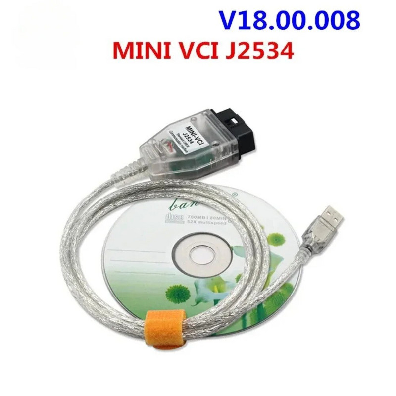 2024. gada jaunākā MINI VCI V18.00.008 J2534 V17 saskarne priekš Toyota TIS Techstream Obd Mini Vci diagnostikas trošu vagoniņa diagnostikas