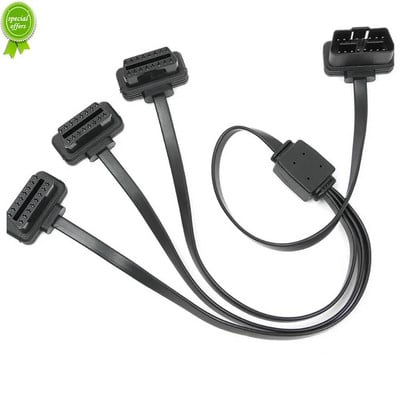 Obd 2 Splitter Extensie 1 la 3 Y cablu masculin trei porturi la mamă pentru adaptor de diagnosticare Obd2 unelte auto Accesorii auto