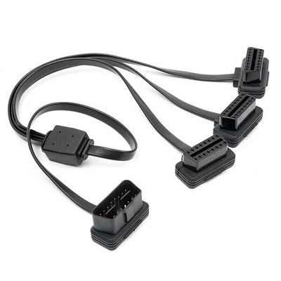 Obd 2 Splitter Extension 1 to 3 Y Cable Male Three Port to Female for Diagnostic Adapter Obd2 Car Tools Auto Accessories