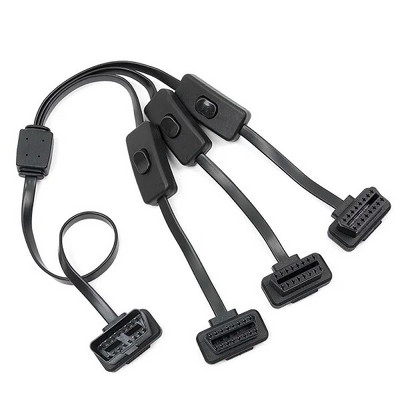 Elm327 OBD 2 jaoturi pikendus 1 kuni 3 koos lüliti Y kaabli isane kolme pordiga naissoost ELM327 automaatdiagnostika skanneri tööriista jaoks