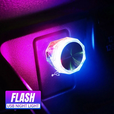 Auto sigaretisüütaja USB atmosfäärivalgusti LED mini värviline öövalgusti juhtmestikuta auto salongi valgustustarvikud