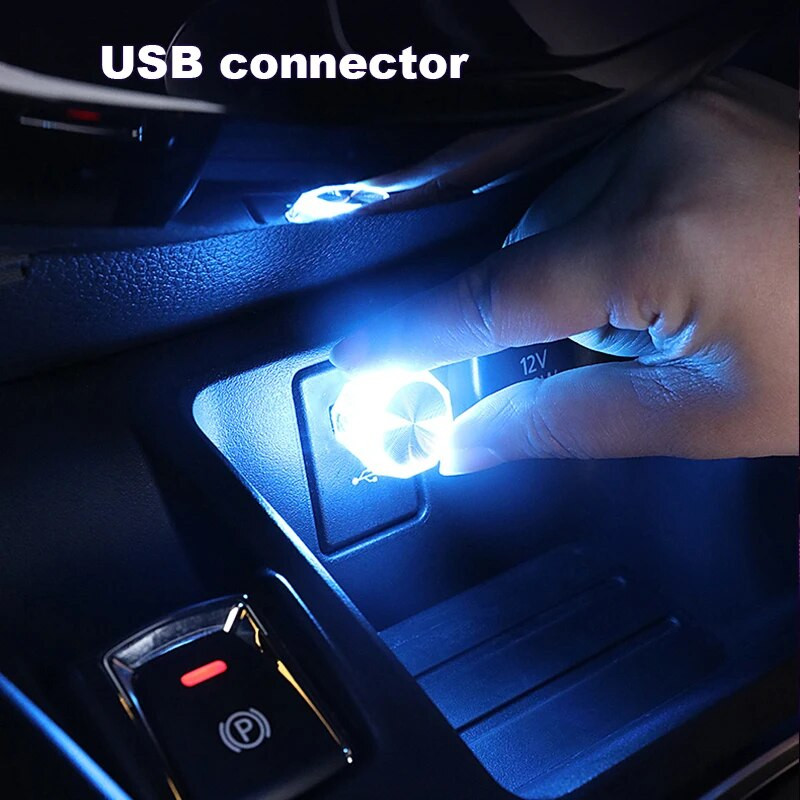 Auto sigaretisüütaja USB atmosfäärivalgusti LED mini värviline öövalgusti juhtmestikuta auto salongi valgustustarvikud