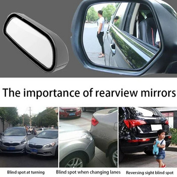 Βοηθητικός καθρέφτης οπισθοπορείας αυτοκινήτου 360° ρυθμιζόμενος ευρυγώνιος καθρέφτης αυτοκινήτου αξεσουάρ καθρέφτη αυτοκινήτου τιμονιού καθρέφτης τυφλού σημείου