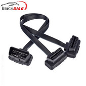 16 Pin OBD2 pagarinātāja atvēršanas kabelis, vīrišķais atvēršanas savienotājs OBD II ODB2 automašīnas diagnostikas interfeiss 30 CM 60 CM vīrišķais kabelis