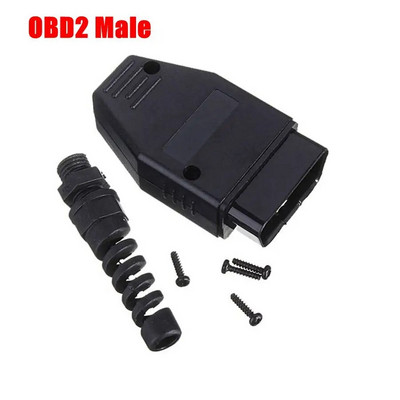 16 Pin OBD2 pagarinātāja atvēršanas kabelis, vīrišķais atvēršanas savienotājs OBD II ODB2 automašīnas diagnostikas interfeiss 30 CM 60 CM vīrišķais kabelis