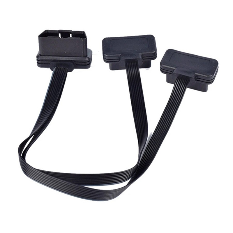 16 tűs OBD2 hosszabbító nyitókábel csatlakozó dugós csatlakozó OBD II ODB2 autódiagnosztikai interfész 30cm 60cm apa kábel