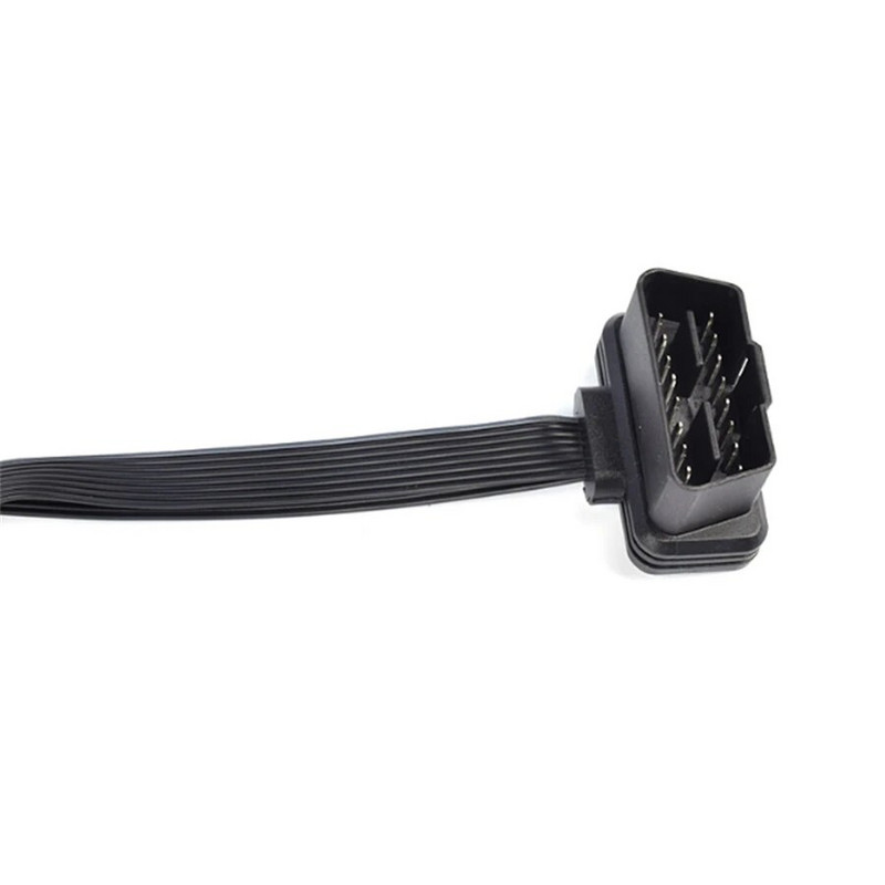 16 tűs OBD2 hosszabbító nyitókábel csatlakozó dugós csatlakozó OBD II ODB2 autódiagnosztikai interfész 30cm 60cm apa kábel